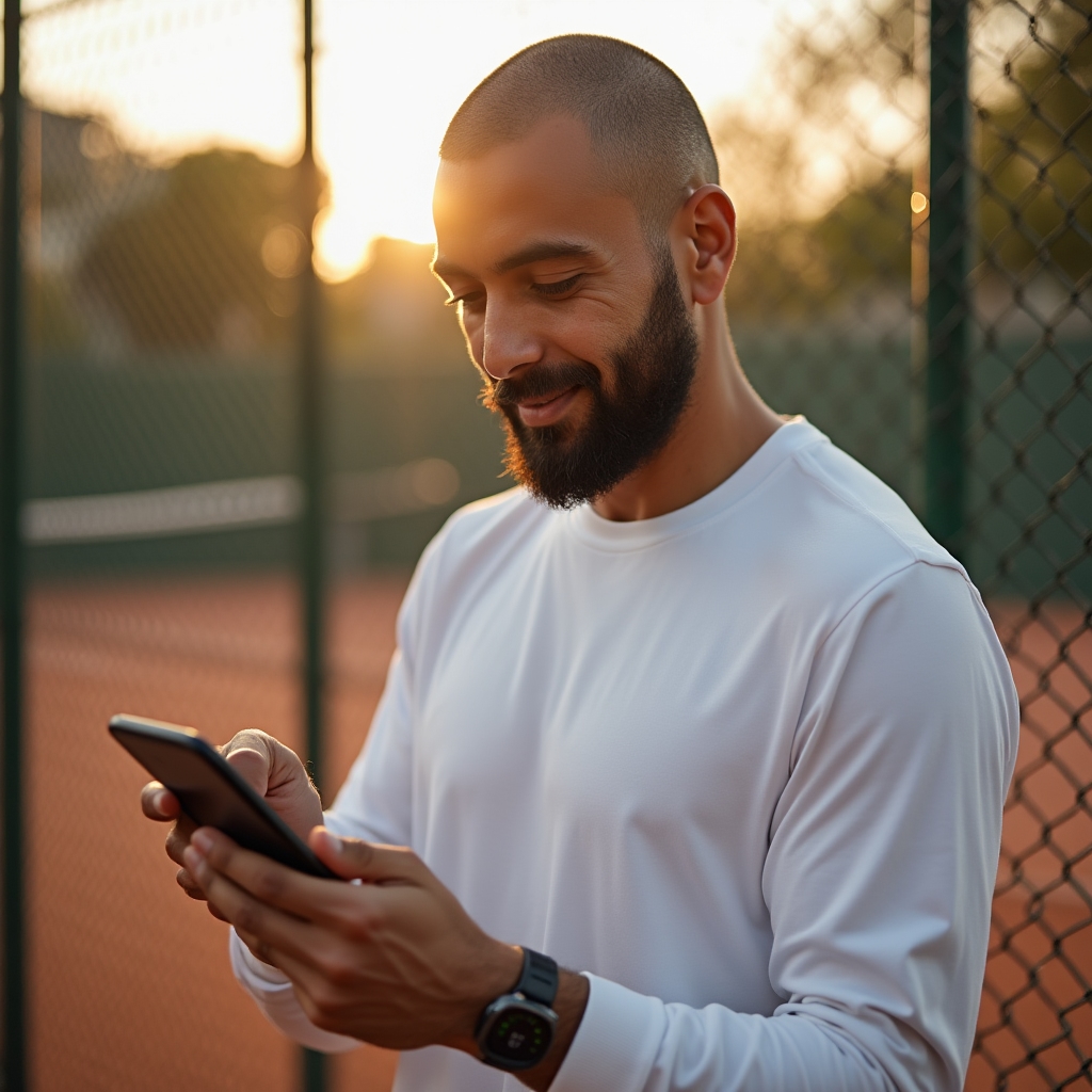 Schermata di prenotazione campo da tennis con calendario settimanale
